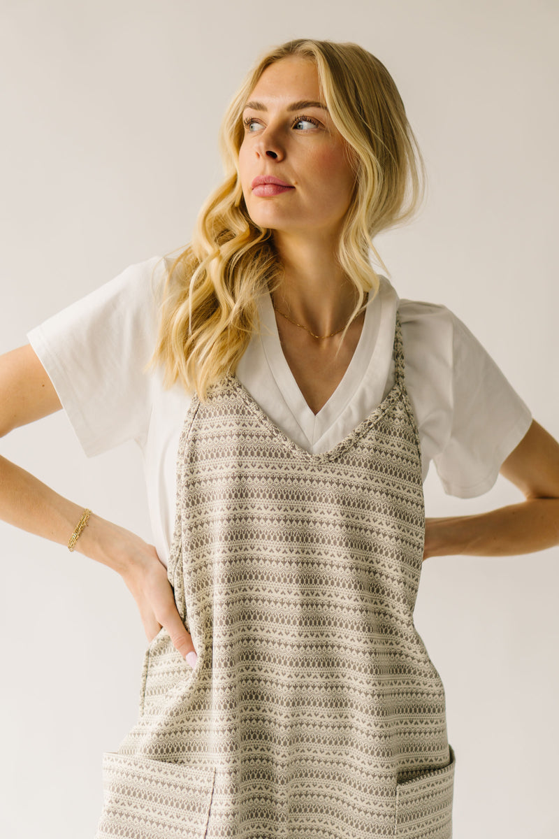 The Biegler Jacquard Knit Overall in Grey