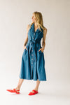 The Anderson Button-Down Midi Dress in Denim