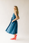 The Anderson Button-Down Midi Dress in Denim