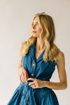 The Anderson Button-Down Midi Dress in Denim