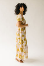 The Winnie Floral Midi Dress in Olive Oasis