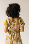 The Winnie Floral Midi Dress in Olive Oasis