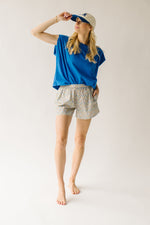 The Leonard Floral Lounge Short in Blue Combo