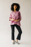 The Laila Dolman Sleeve Blouse in Lipstick Pink