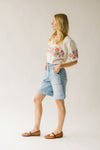 The Raquel Cuffed Hem Short in Light Blue