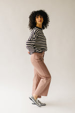 The Blaney High Rise Wide Leg Jean in Dried Rose