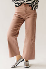 The Blaney High Rise Wide Leg Jean in Dried Rose