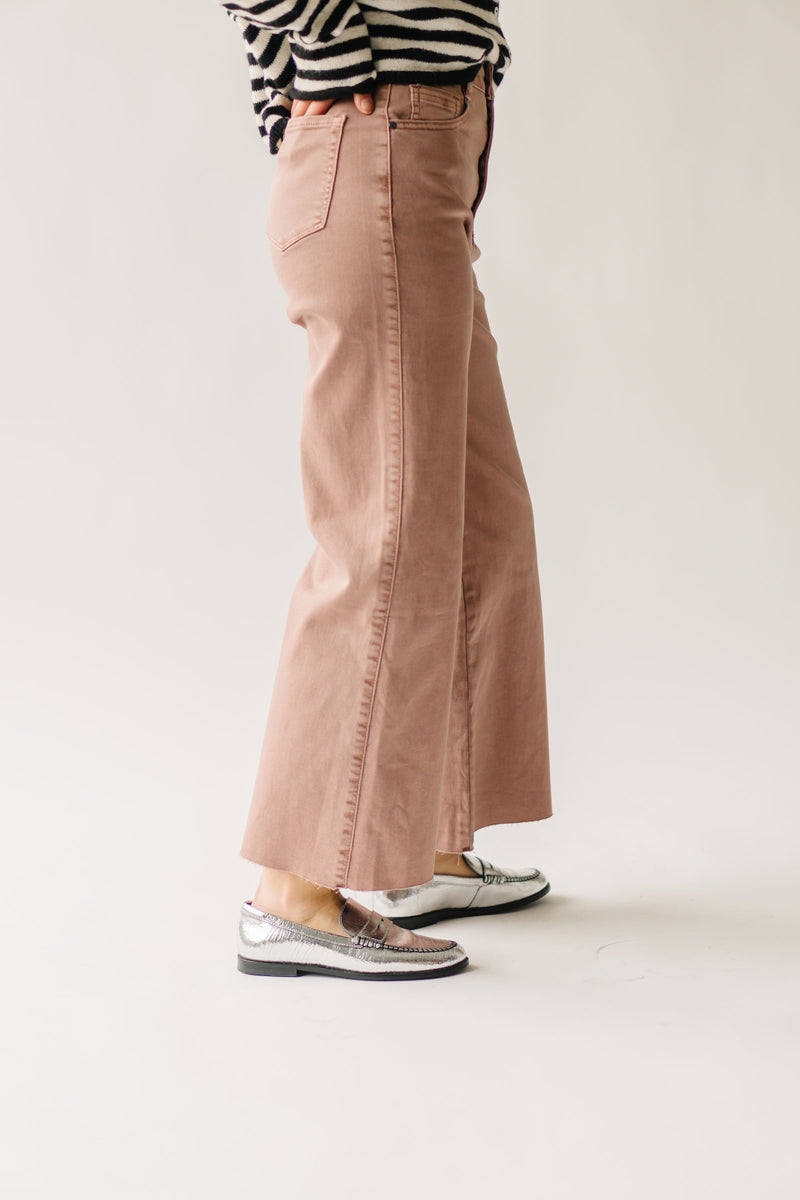 The Blaney High Rise Wide Leg Jean in Dried Rose