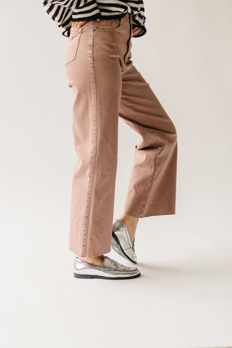 The Blaney High Rise Wide Leg Jean in Dried Rose