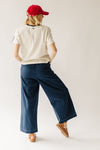 The Lena Contrast Stitch Pant in Navy