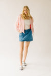 The Stegner Ribbon Knit Cardigan in Pink