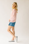 The Stegner Ribbon Knit Cardigan in Pink