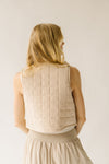 The Atwater Checkered Floral Vest in Natural