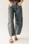 The Hagans Mid Rise Barrel Jean in Rustic Denim