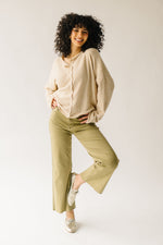 The Blaney High Rise Wide Leg Jean in Dried Herb