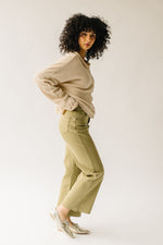 The Blaney High Rise Wide Leg Jean in Dried Herb