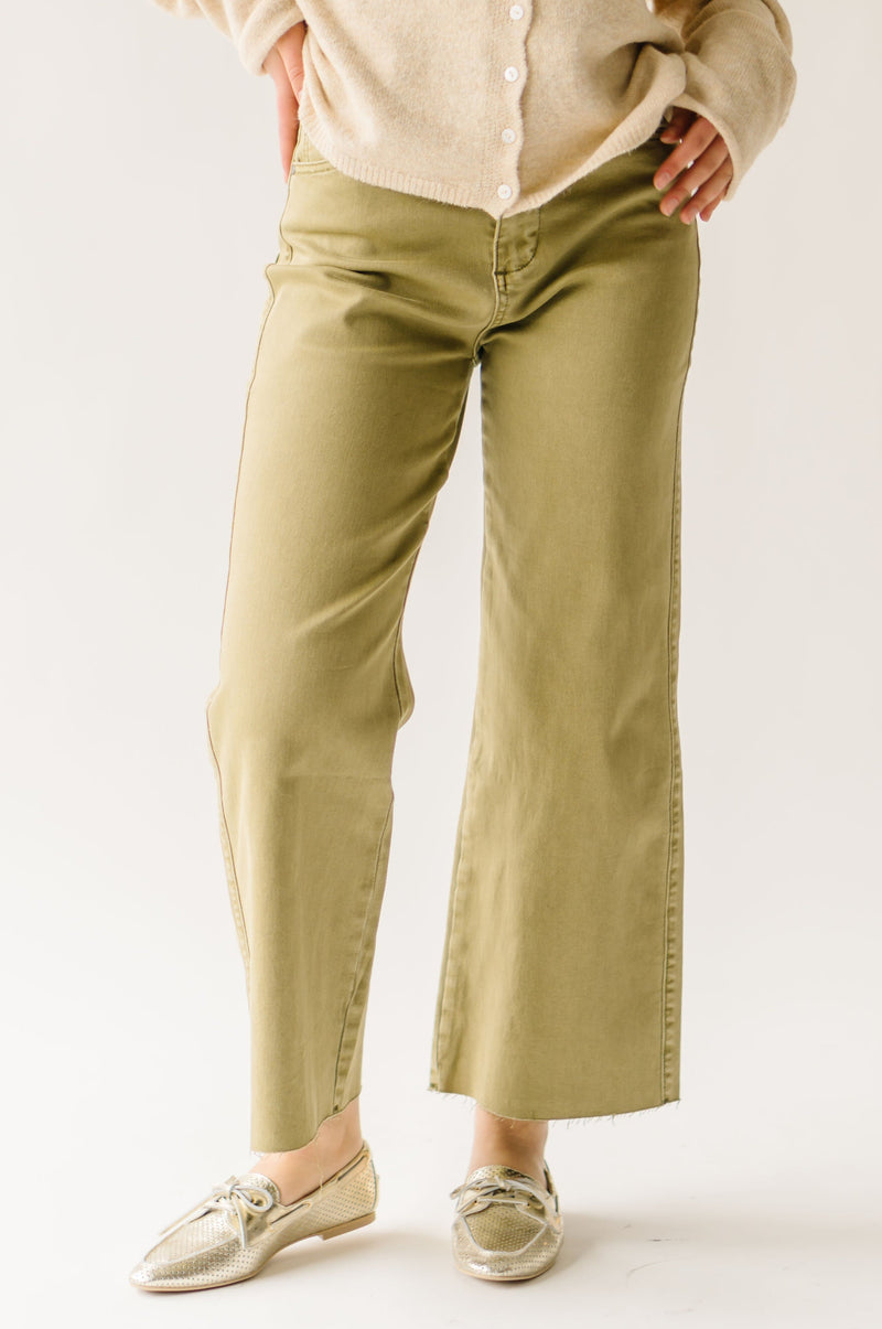 The Blaney High Rise Wide Leg Jean in Dried Herb