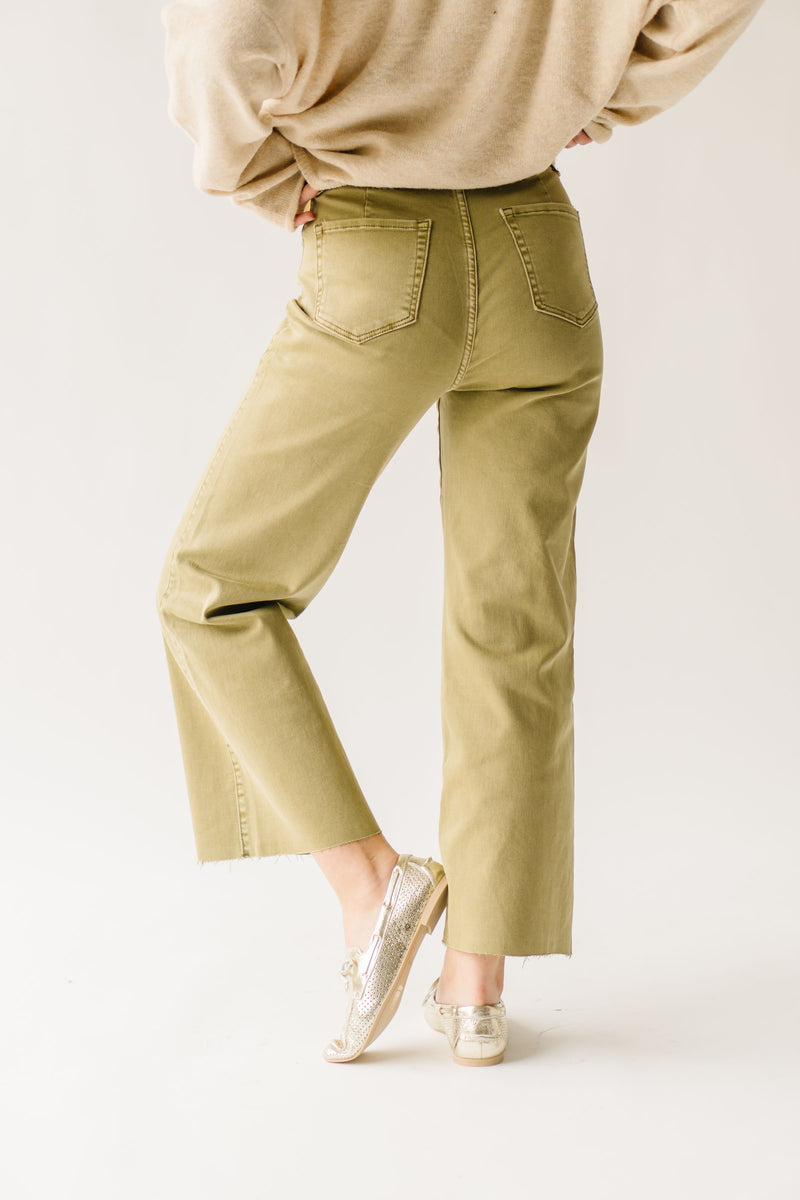 The Blaney High Rise Wide Leg Jean in Dried Herb