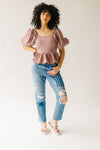 The Laiken High Rise Boyfriend Crop Jean in Patchwork