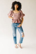 The Laiken High Rise Boyfriend Crop Jean in Patchwork