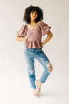 The Laiken High Rise Boyfriend Crop Jean in Patchwork