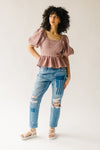 The Laiken High Rise Boyfriend Crop Jean in Patchwork