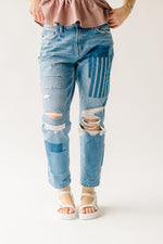 The Laiken High Rise Boyfriend Crop Jean in Patchwork