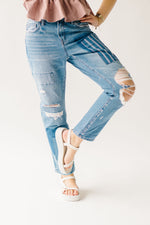 The Laiken High Rise Boyfriend Crop Jean in Patchwork