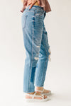 The Laiken High Rise Boyfriend Crop Jean in Patchwork