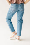 The Laiken High Rise Boyfriend Crop Jean in Patchwork