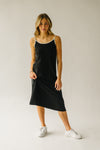 The Neslin Linen Midi Dress in Black Combo