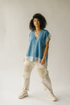 The Vikas Button Down Sweater Vest in Soft Blue