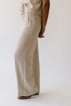 The Barnish Striped Linen Pant in Beige