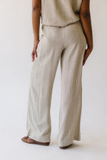 The Barnish Striped Linen Pant in Beige