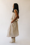 The Odelle Plaid Midi Skirt in Ivory