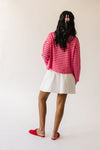 The Moore Striped Tee in Pink + Red