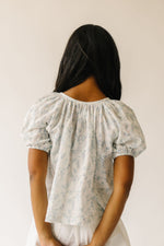 The Randall Puff Sleeve Blouse in Blue Floral