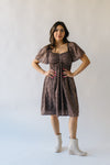 The Narrine Lace Contrast Floral Dress in Dark Olive