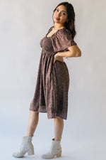 The Narrine Lace Contrast Floral Dress in Dark Olive