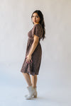 The Narrine Lace Contrast Floral Dress in Dark Olive