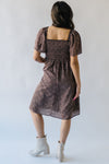 The Narrine Lace Contrast Floral Dress in Dark Olive