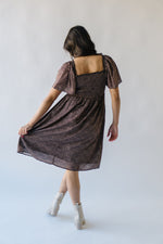 The Narrine Lace Contrast Floral Dress in Dark Olive