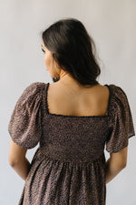 The Narrine Lace Contrast Floral Dress in Dark Olive