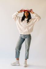 The Pinkston Cherry Bow Sweatshirt in Ivory