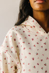 The Pinkston Cherry Bow Sweatshirt in Ivory