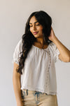 The Tansey Eyelet Lace Blouse in Ivory