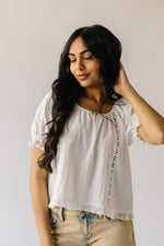 The Tansey Eyelet Lace Blouse in Ivory