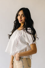 The Tansey Eyelet Lace Blouse in Ivory