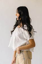 The Tansey Eyelet Lace Blouse in Ivory