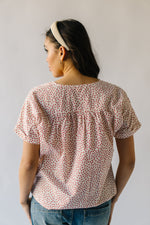 The Linus Ditsy Floral Button-Up Blouse in Rust + Natural